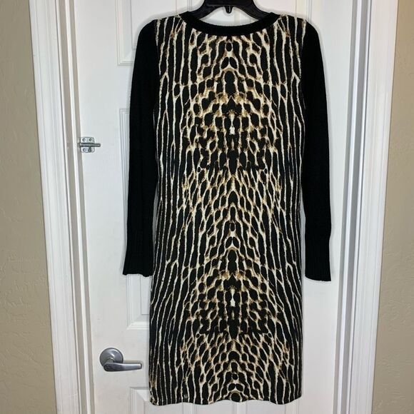 Vince Camuto Leopard Print Sweater Dress - Picture 3 of 5